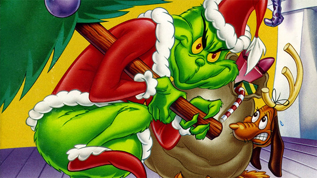 Image of the Grinch stealing presents